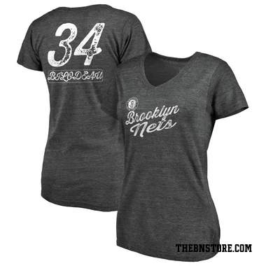 Black Women's Tyler Bilodeau Brooklyn Nets Sideline V-Neck T-Shirt