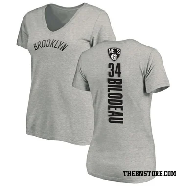 Women's Tyler Bilodeau Brooklyn Nets Ash Backer T-Shirt